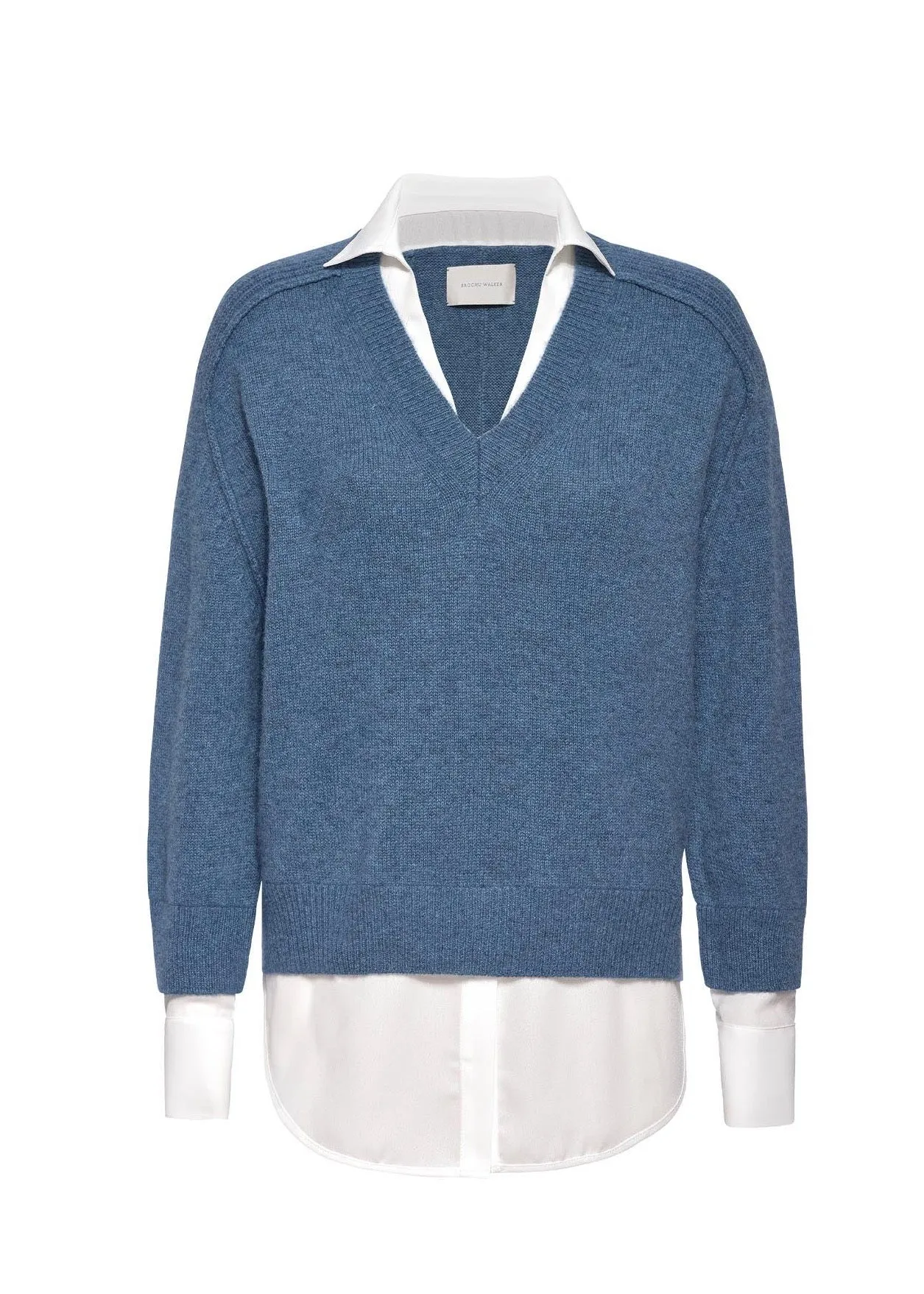 V-Neck Layered Pullover (Laguna Melange)