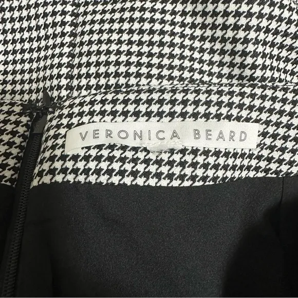 Veronica Beard Barnes Houndstooth Print Button Mini Skirt