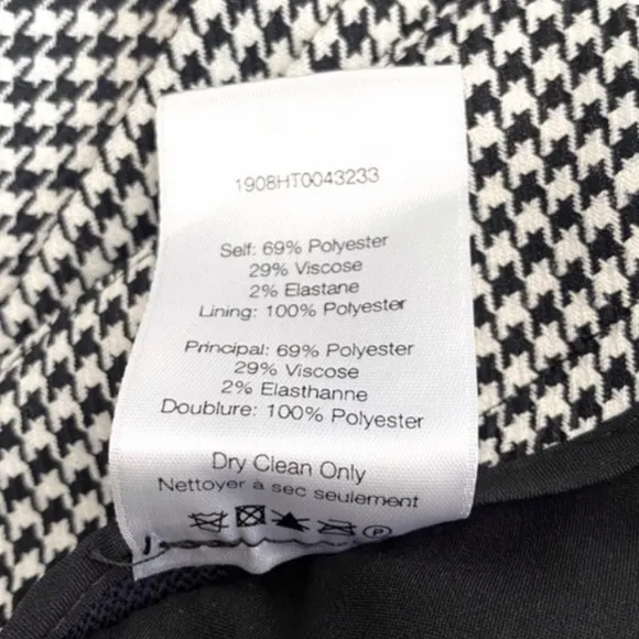 Veronica Beard Barnes Houndstooth Print Button Mini Skirt