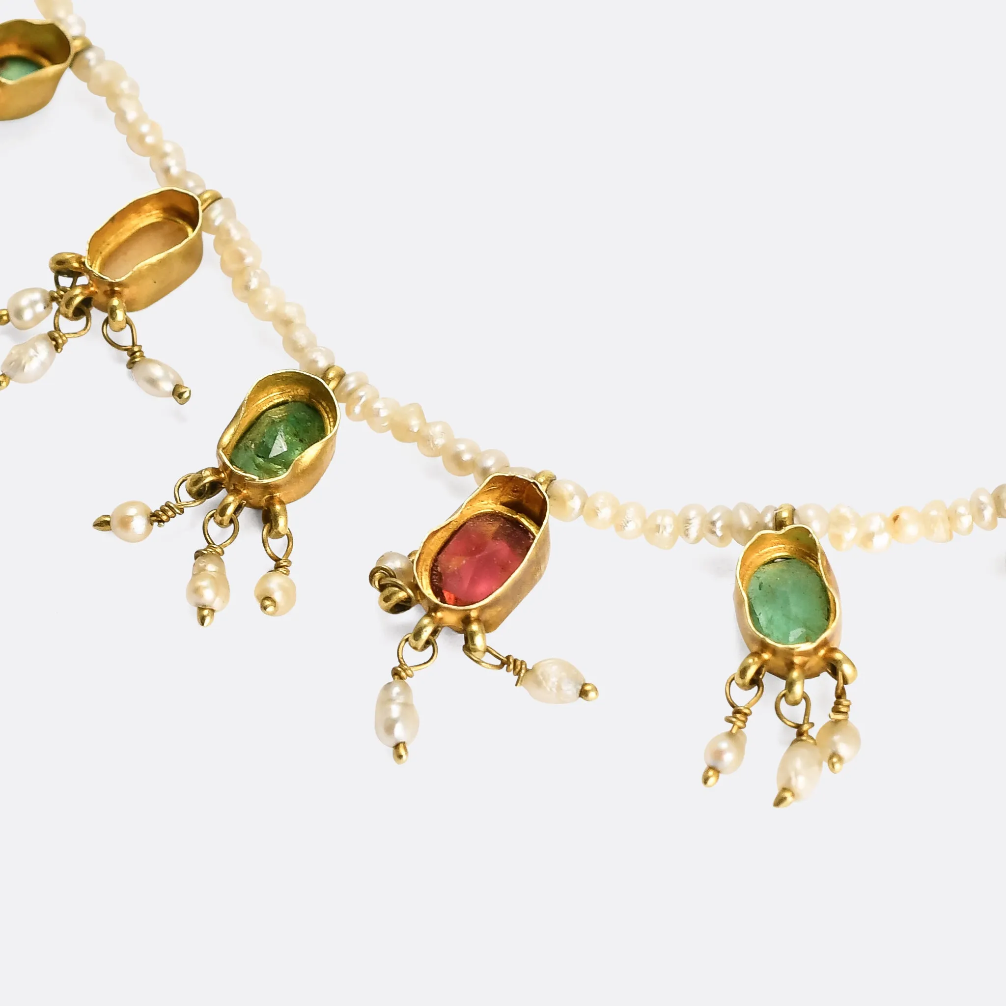 Victorian Seed Pearl "Harlequin" Necklace