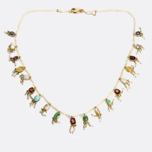 Victorian Seed Pearl "Harlequin" Necklace