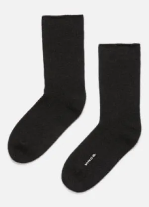 Vince Cashmere Black Short Sock