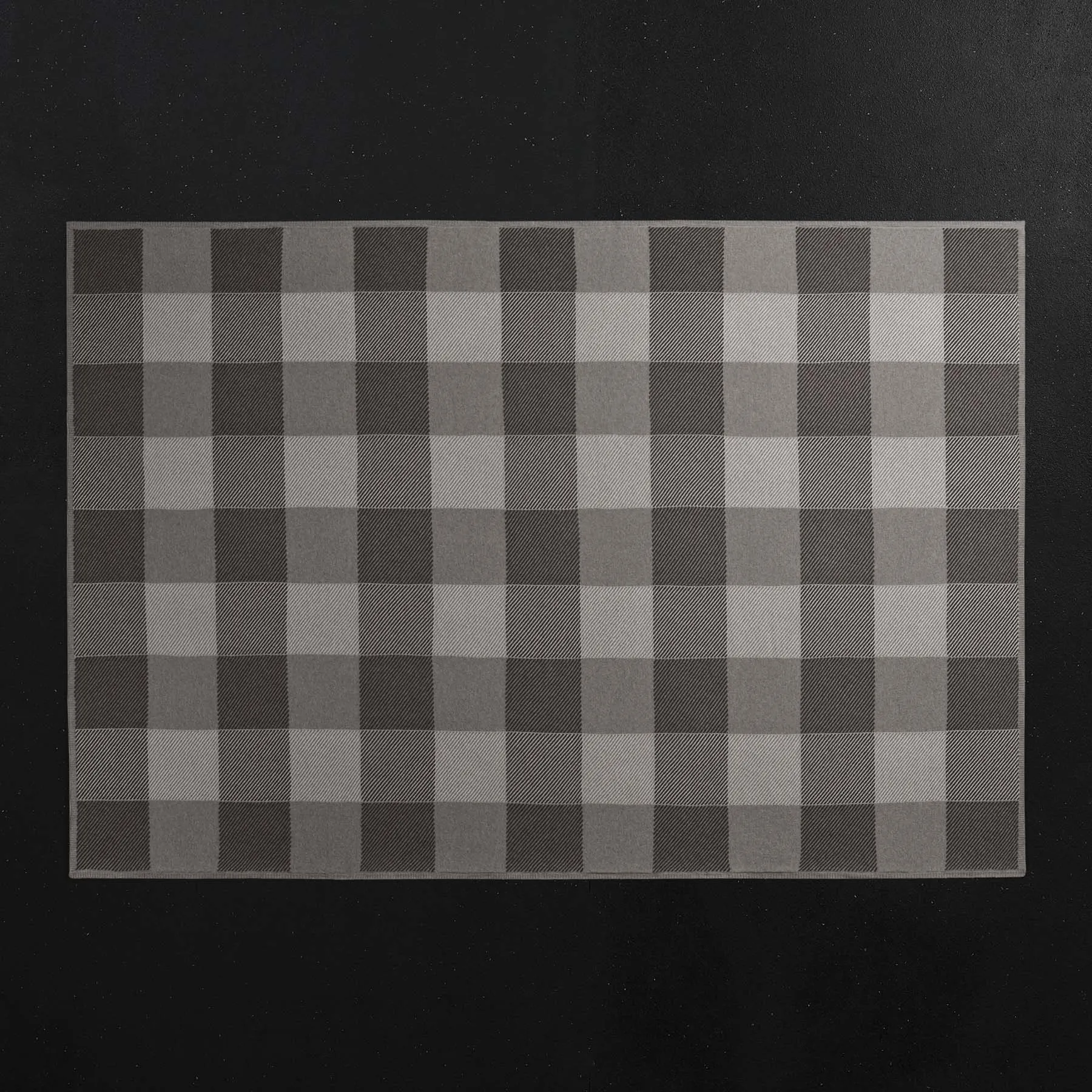 Vintage Plaid Cashmere Blanket - Natural/Brown/Ivory