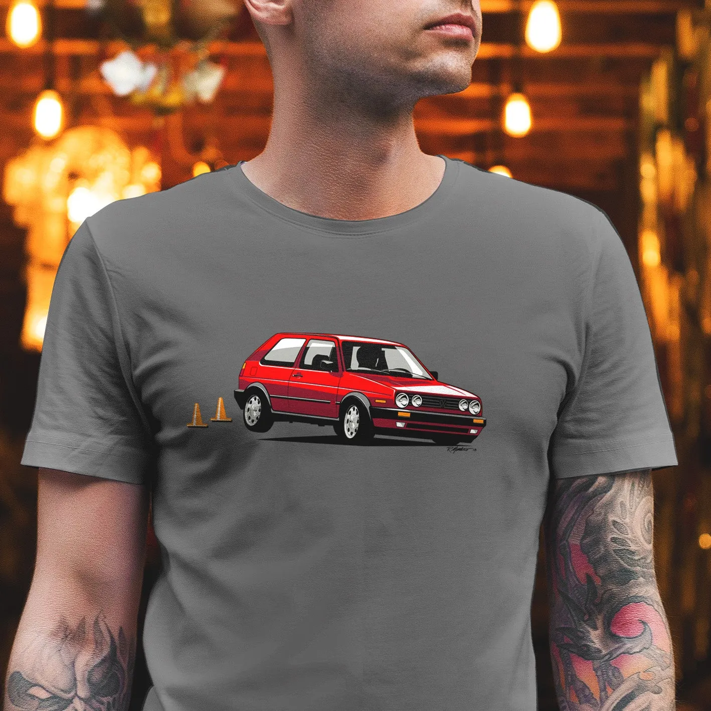 VW GTI "Wheels Up" T-Shirt - Silver