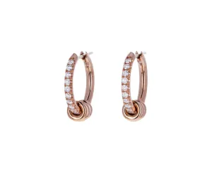 White Diamonds And Rose Gold Annulets