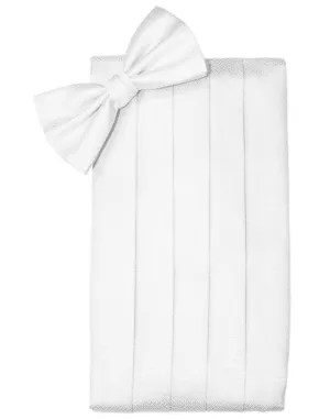 White Herringbone Cummerbund