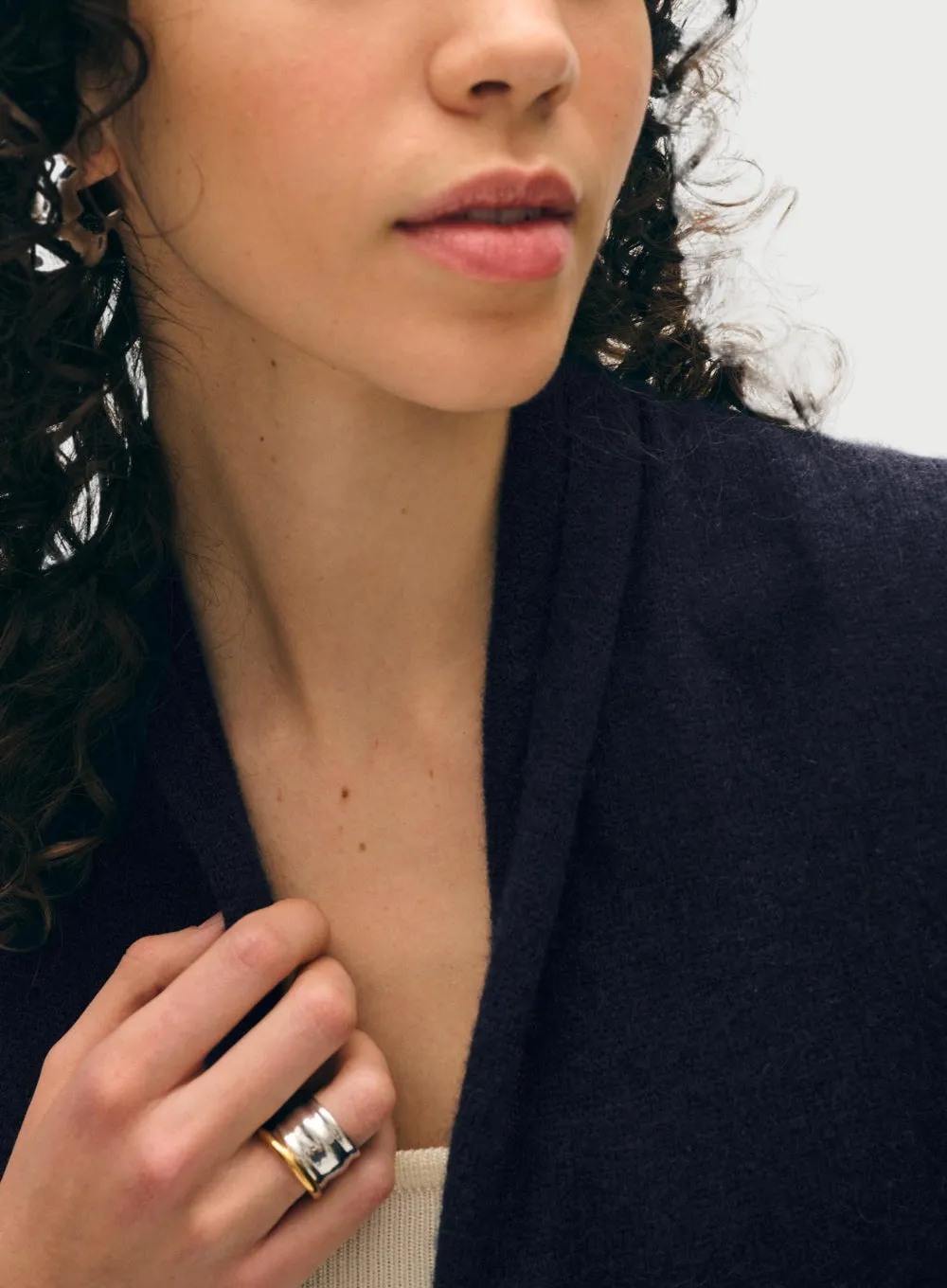 WHITE   WARREN | Cashmere Cropped Trapeze Cardigan