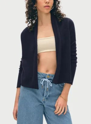 WHITE   WARREN | Cashmere Cropped Trapeze Cardigan
