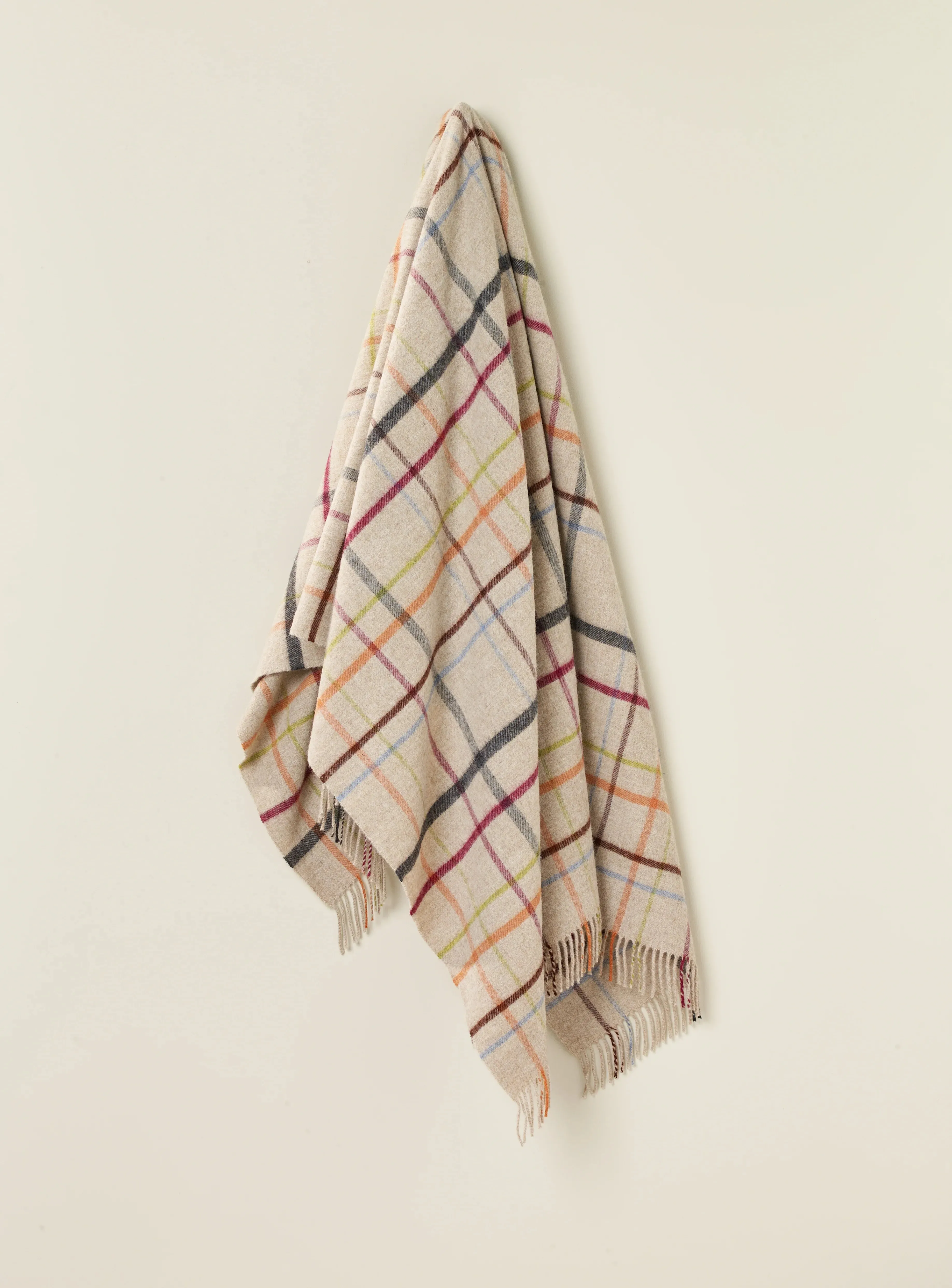 Windowpane Beige/Multi Throw