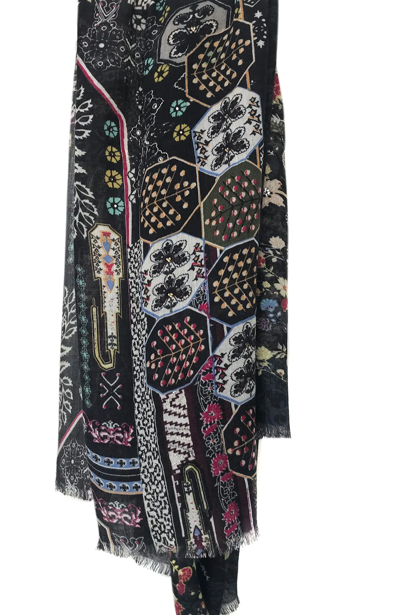 Wool Twill - Blooms & Filgree Scarf